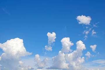 Blue sky background with clouds