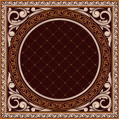 Vintage decorative ornate card