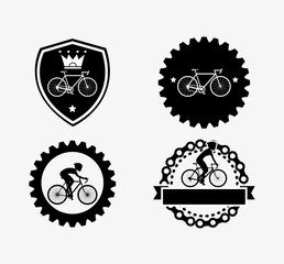 bike and cycling related icons image 