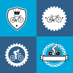 bike and cycling related icons image 