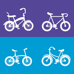 bike and cycling related icons image 