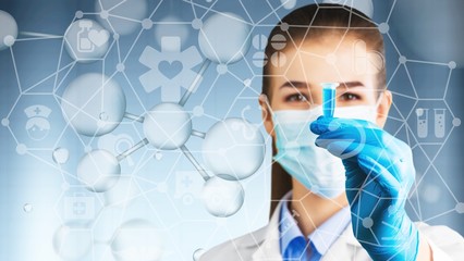 Biotech researcher research food chemistry experiment