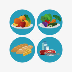 healthy food related icons image 