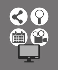computer with icons image 