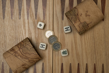 The board game dices. Board game concept with cubes