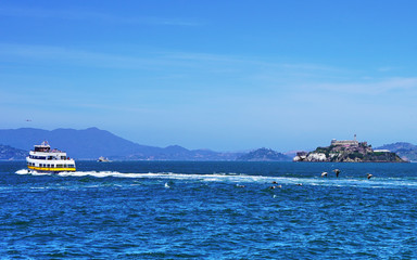 Ship escaping the island