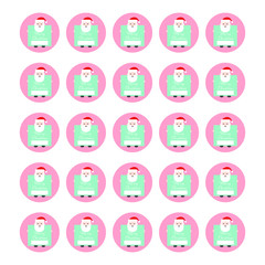 Santa Claus stamps template for gifts