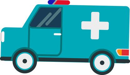 Ambulance vector on a white background