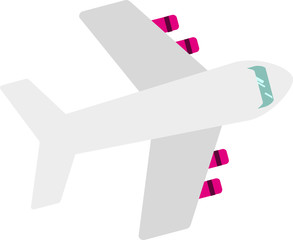 The best airplane vector in the world on the White Blackground