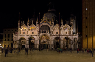 Piazza San Marco at night, Venice, Italy