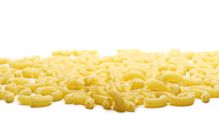 Macaroni pasta isolated on white background
