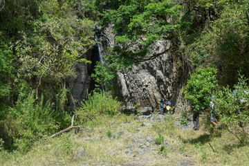 Tululusia waterfall in Arusha National Park, Tanzania