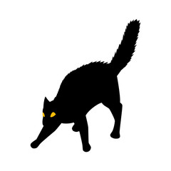 Cat Silhouette. Vector Illustration.