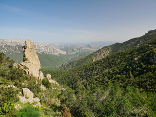 Fototapeta na wymiar Supramonte and the gorge of Su Gorropu, Sardinia Italy