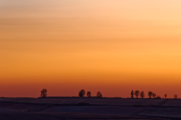 Fototapeta na wymiar Sonnenuntergang in la Mancha