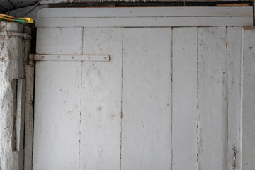 white wooden door