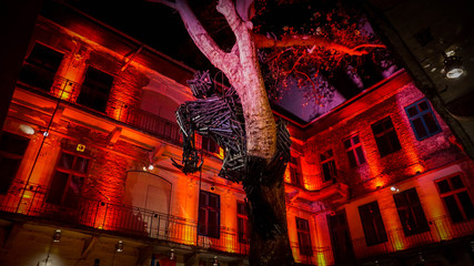 Fototapeta premium BUDAPEST, HUNGARY - popular place with restaurants, pubs and bars