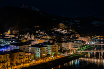Salzburg at night