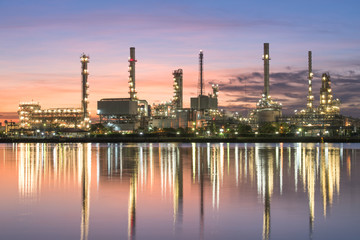 Industry Oil refinery morning light