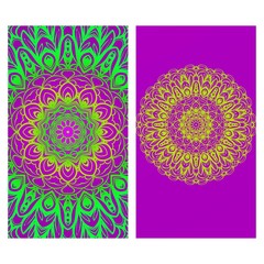 Colorful Henna Mandala Design, for FestiveFlyer Background. Vector illustration.
