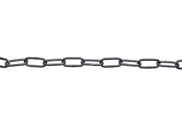 metal steel chain on white isolated background