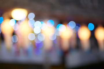 Colorful circles of light bokeh abstract background