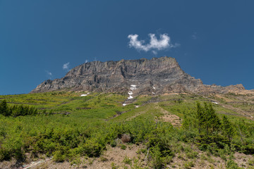 Beautiful view of Glacier National Park belong Going to the sun road