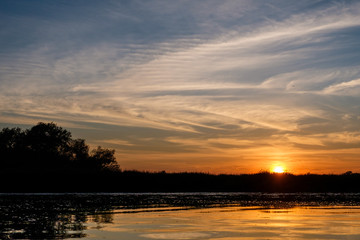 Sunset on the river