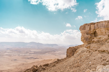 Fototapeta premium View of Negev Desert, Israel. Landscape, mountain and travel background.