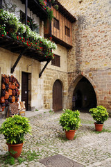 Fototapeta na wymiar Architecture of Santillana del Mar medieval city, Spain, Europe