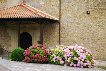 Fototapeta na wymiar Architectural detail of Santillana del Mar village in Cantabria, Spain, Europe