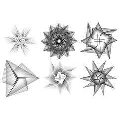 Geometric pattern icon star astrology pentagram symbol