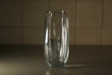 empty glass on the table