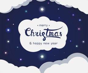 Lettering merry christmas and happy new year