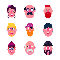 People Avatars Icon Set