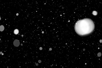 Snow on a black background