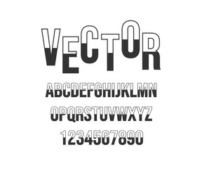 Modern Alphabet Font Abstract