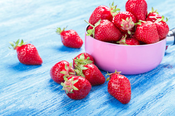 fresh juicy strawberries.