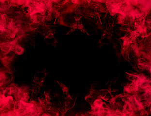 frame from red smoke over black background