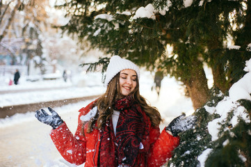 portrait of a girl in winter