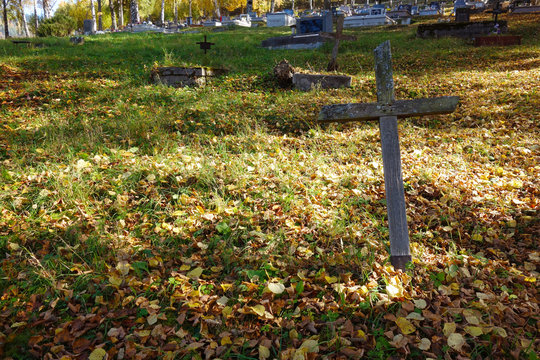 Cemetery in autumn