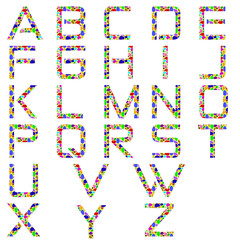 Vector of stylized modern font and alphabet - Images vectorielles (lettres)