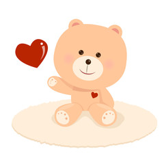 Cute Teddy In Love