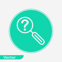 Question search vector icon sign symbol