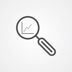 Finance monitoring vector icon sign symbol