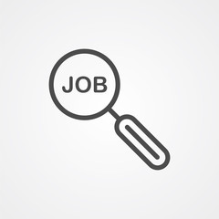 Job search vector icon sign symbol