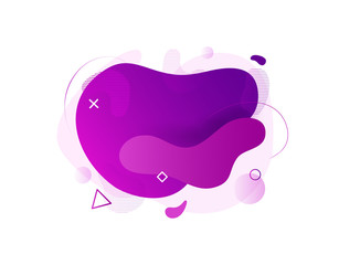 Abstract liquid color background. Futuristic trendy dynamic elements. Modern gradient for your design.