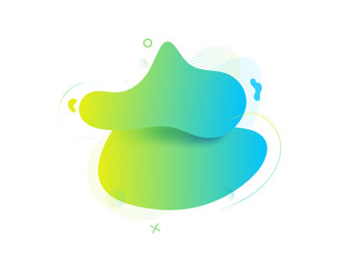 Abstract liquid color background. Futuristic trendy dynamic elements. Modern gradient for your design.