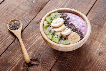 Acai bowl. Healthy food concept.