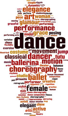 Obraz premium Dance word cloud